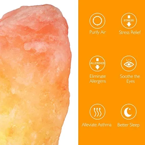 Adoric Lampada di Sale dell’Himalaya 2-3 kg, Cristallo rosa naturale [Classe… - immagine 2