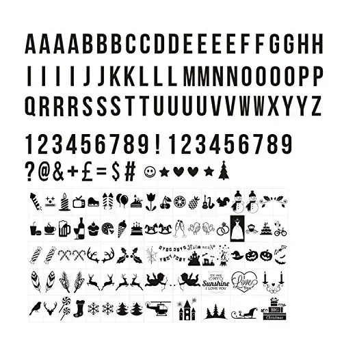 Adoric Lampada LED Lightbox di Luce bianca con 96 lettere per Natale,Casa,… Moda - immagine 2