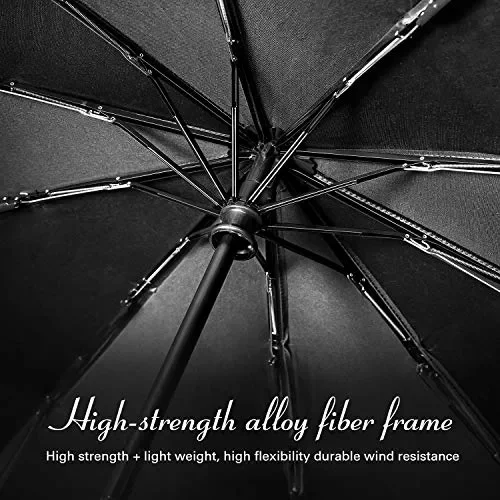 Adoric Ombrello pieghevole automatico,Ombrello Antivento e Impermeabile e 10… Online ora - immagine 3
