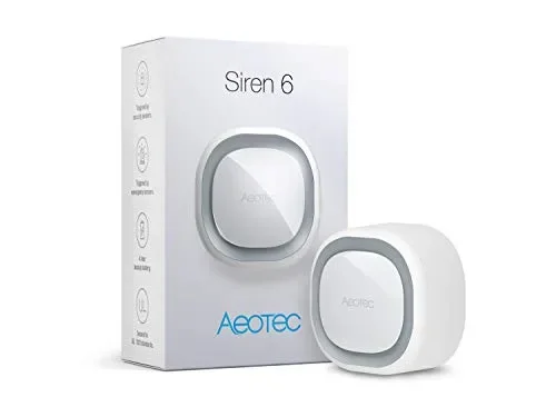 Aeotec Z-Wave Siren 6, Altoparlante di Sicurezza e con Plus…