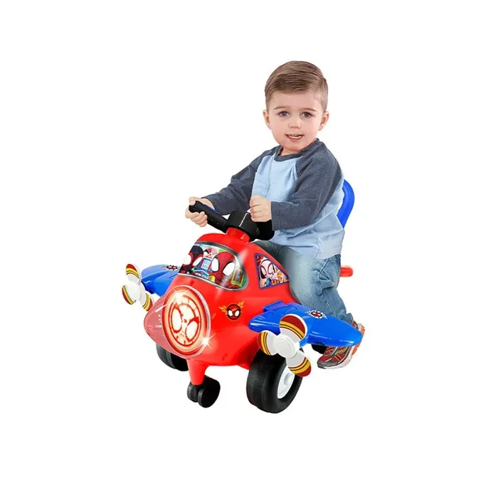 Aereo Cavalcabile 54x46x38 cm per Bambini Spidey Rosso - immagine 2