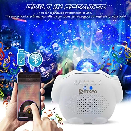 AETKFO Proiettore Stelle Bambini con Musica Lampada Luce Notturna… - immagine 2