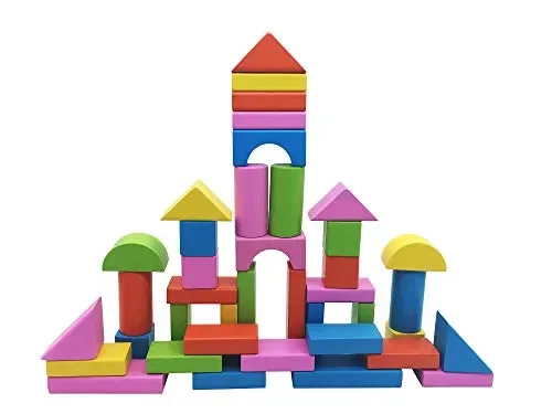 Afunti 50 Pezzi in Legno Costruzione Set Blocchi Giocattolo Educativi per… Online