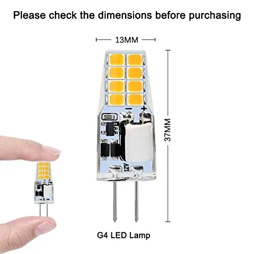 AGOTD Lampadina LED G4, 3W Equivalente a 30W Lampada Alogena, Bianco Caldo… - immagine 2
