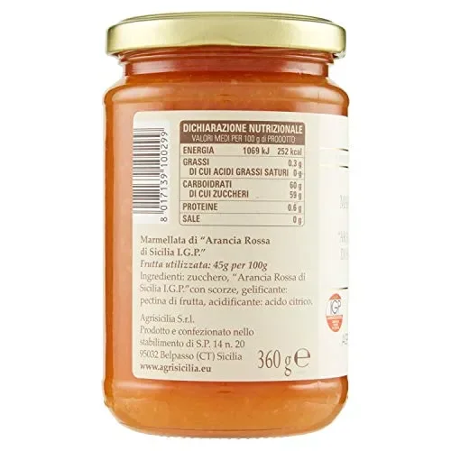 Agrisicilia Marmellata di Arancia Rossa Sicilia IGP – 360 g - immagine 2