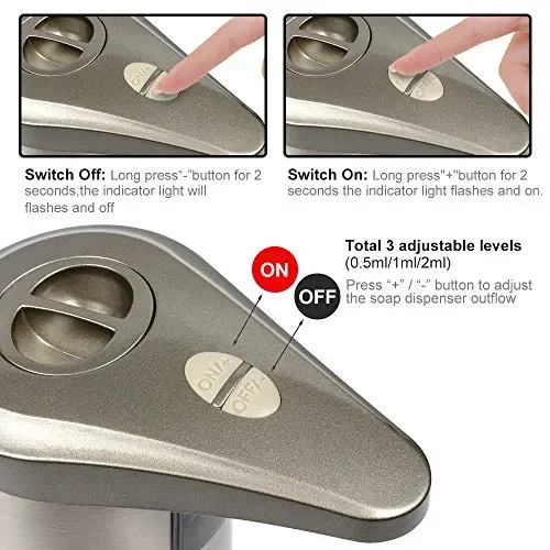 AHUIFT Dispenser Automatico di Sapone, Sapone Liquido Sensore… - immagine 3