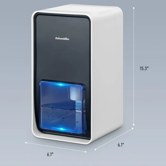 Aidodo Deumidificatore per Casa Muffa 1000ML,Deomificatore Piccolo D’Aria Mini Portatile,Auto-off, Deumidificatori Assorbire l’acqua 500ml/24h, Per Armadio Stanze Cantina Ufficio Camera da Letto - immagine 2