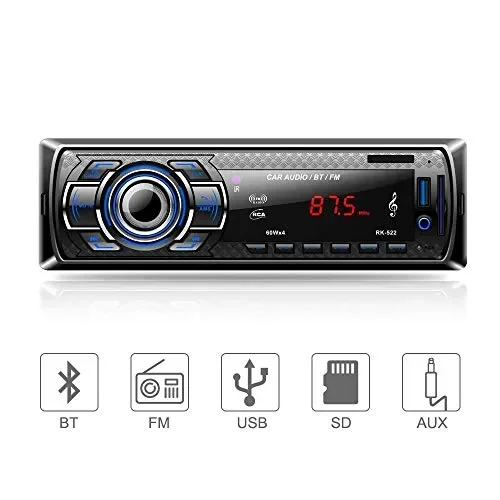 Aigoss Autoradio Bluetooth, 60W x 4 Auto Stereo Audio Ricevitore FM… Vendita calda
