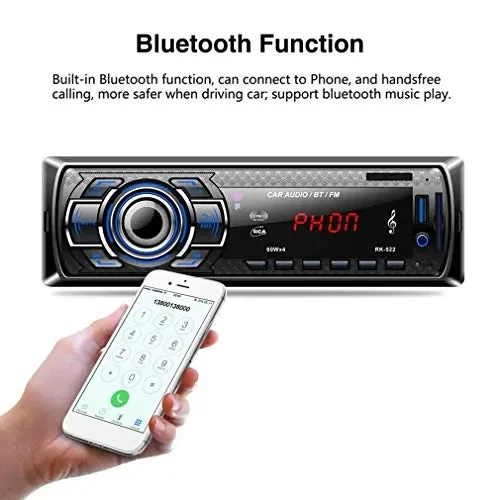 Aigoss Autoradio Bluetooth, 60W x 4 Auto Stereo Audio Ricevitore FM… Vendita calda - immagine 3