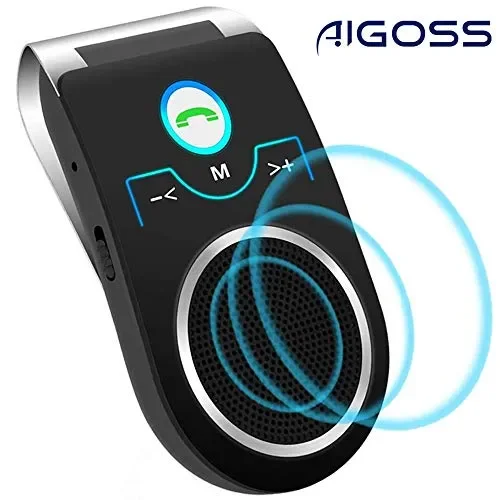 Aigoss Vivavoce Bluetooth Car Kit per Chiamate Viva Voce GPS e Musica…