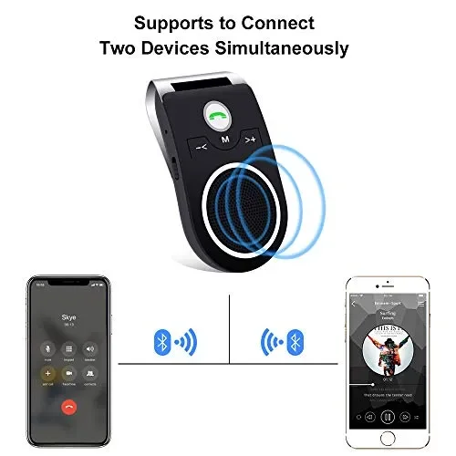 Aigoss Vivavoce Bluetooth Car Kit per Chiamate Viva Voce GPS e Musica… - immagine 2