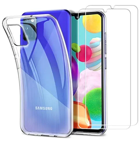 AILRINNI Cover per Samsung A41 – Pellicola Protettiva in Vetro Trasparente