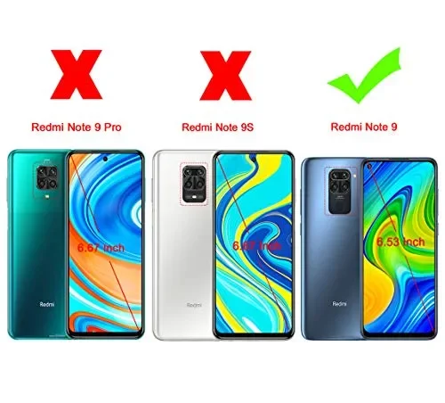 AILRINNI Cover per Xiaomi Redmi Note 9 – Pellicola Protettiva in Vetro Nero - immagine 2