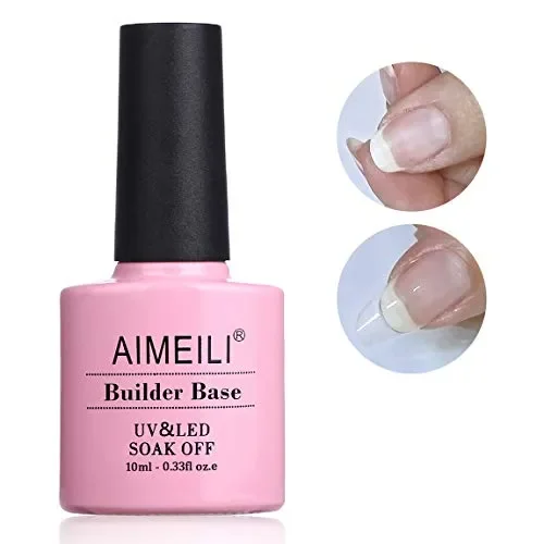 AIMEILI Clear Builder Gel Unghie e Base Coat 2 in 1 Smalto Semipermente in… - immagine 2