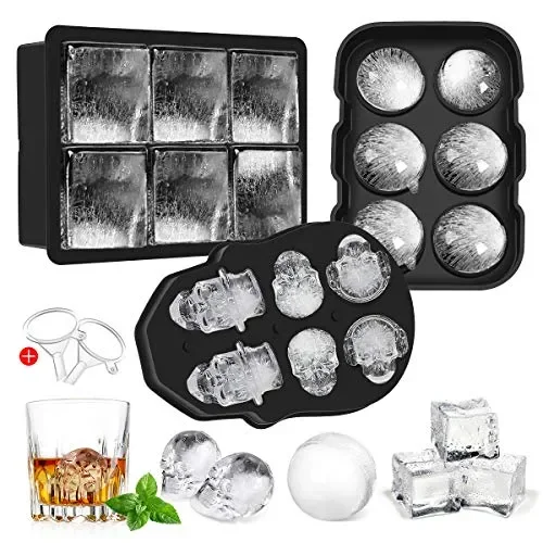 Aitsite 3Pcs Stampo Ghiaccio Cubetti in Silicone Tipo Piazza, Forma…