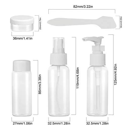 Aival Bottiglie di viaggio Set, 11 bottiglie Pezzi Dispenser liquido per… Vendita calda online - immagine 2