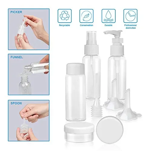Aival Bottiglie di viaggio Set, 11 bottiglie Pezzi Dispenser liquido per… Vendita calda online - immagine 3