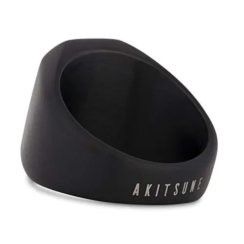 Akitsune Iustitia Anello | Design-Anello Donna Uomo Sigillo Nero Opaco - immagine 2