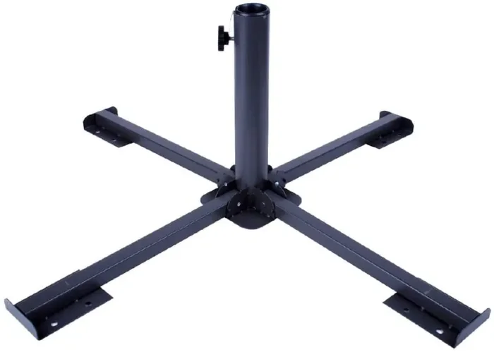 Aktive 53991 – Base ombrellone Pieghevole di Metallo 86x86x34 cm – Colore Nero