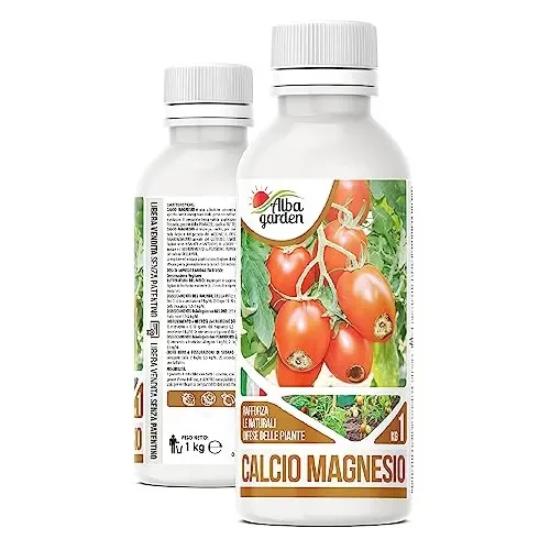 Albagarden – Calcio Per Pomodori Liquido Concime Orto Nitrato Di Calcio Fertilizzante Piante Cura Del Marciume Apicale Nero Alta Concentrazione Ricco In Magnesio Azoto Potassio Calcio Liquido x 1 Kg - immagine 2