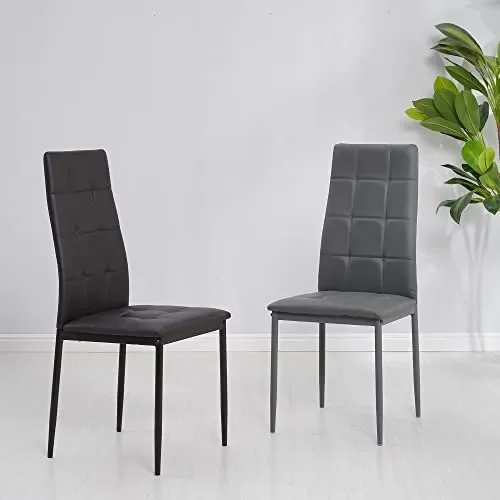 Albatros Sedia per Sala da Pranzo Rimini, Set di 4 sedie, Rosso, SGS Testato - immagine 2