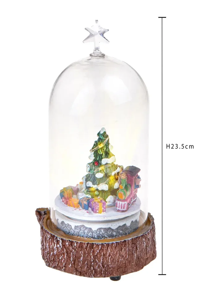 Albero con Trenino con musica luci e movimento 23,5 cm in Resina - immagine 3
