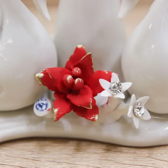 Albero della Vita con Cigni Porcellana di Capodimonte Lucido - immagine 2