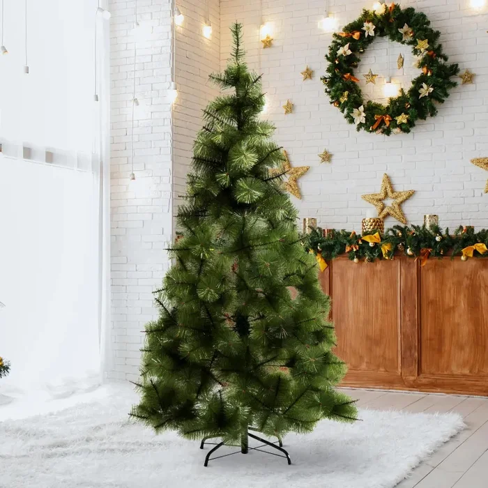 Albero di Natale Artificiale 180 cm 383 Rami e Supporto in Ferro - immagine 2