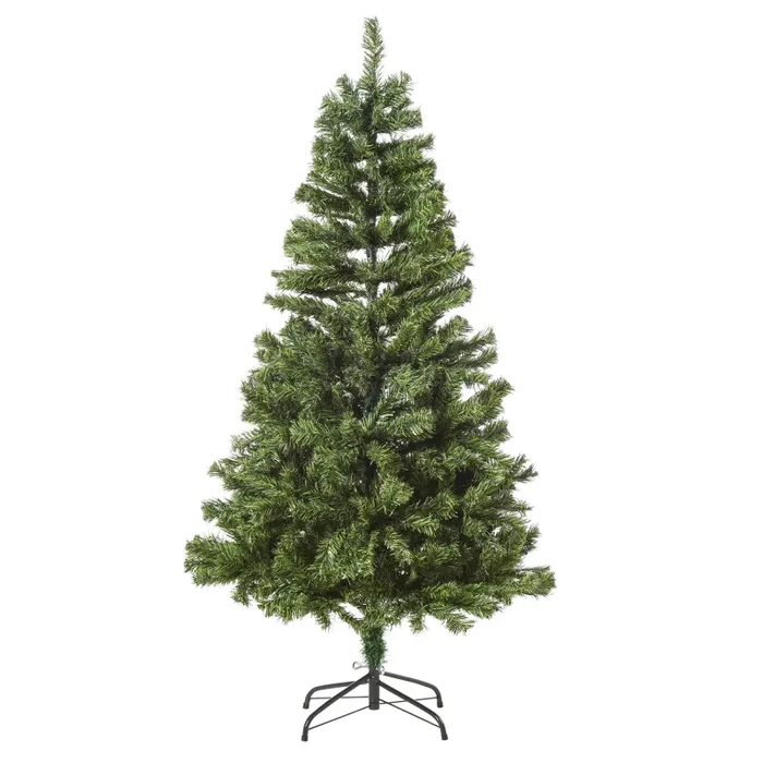 Albero di Natale Artificiale 180 cm 634 Rami 217 LED Pino Verde