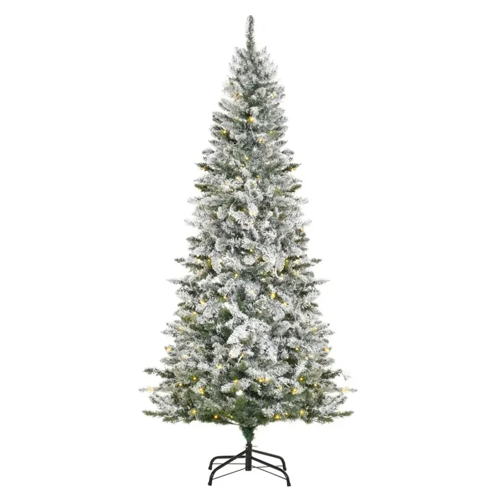 Albero di Natale Artificiale 210 cm 829 Rami 250 Luci LED Colorate Verde