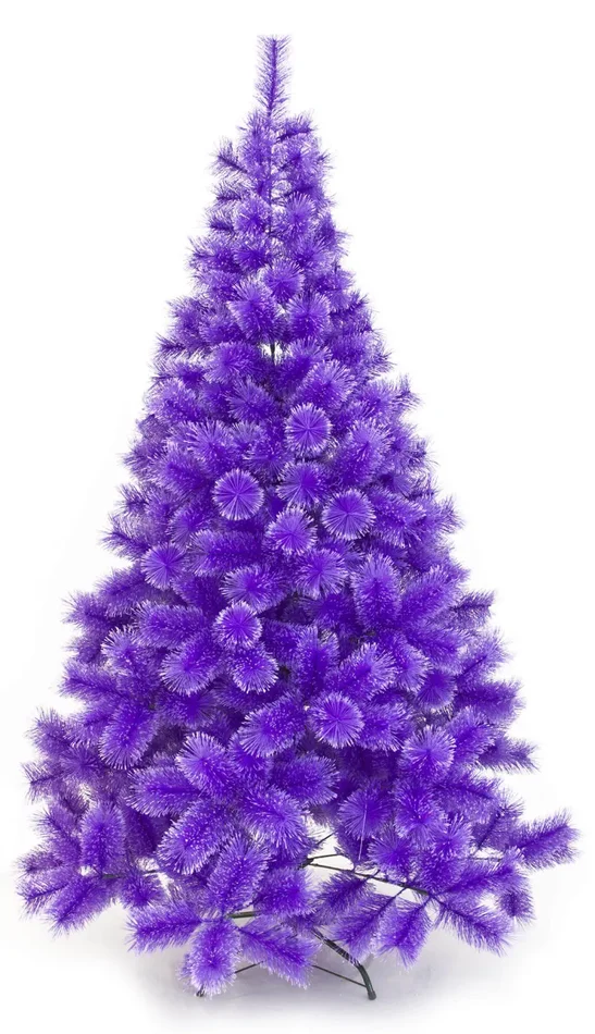 Albero di Natale Artificiale Apertura Ramo/Ramo Pituffik Viola Varie Misure