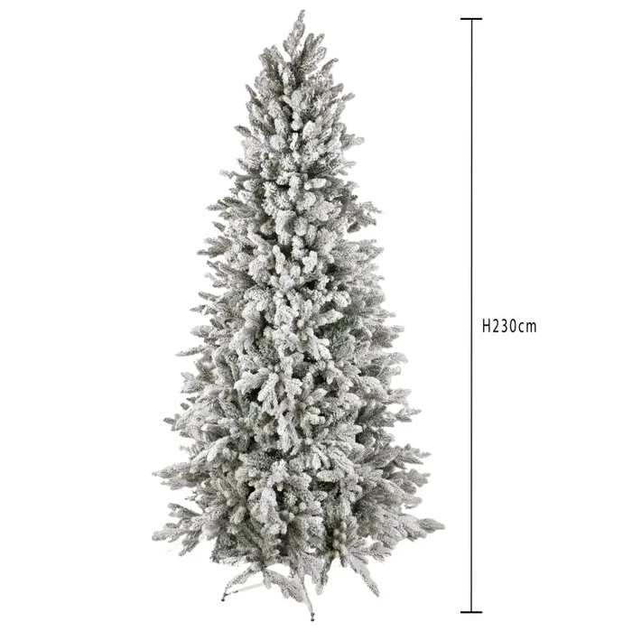 Albero di Natale Artificiale H230 cm Abete Cervino con Neve 1026 Tips Verde Online ora - immagine 2