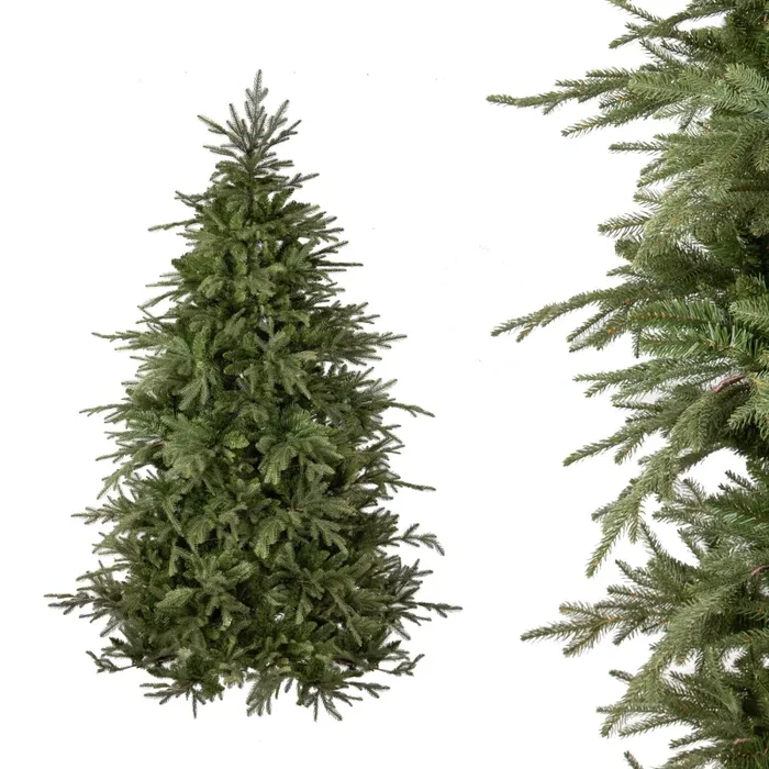 Albero di Natale Artificiale H230 cm Abete Gran Sasso 3094 Tips Verde - immagine 2