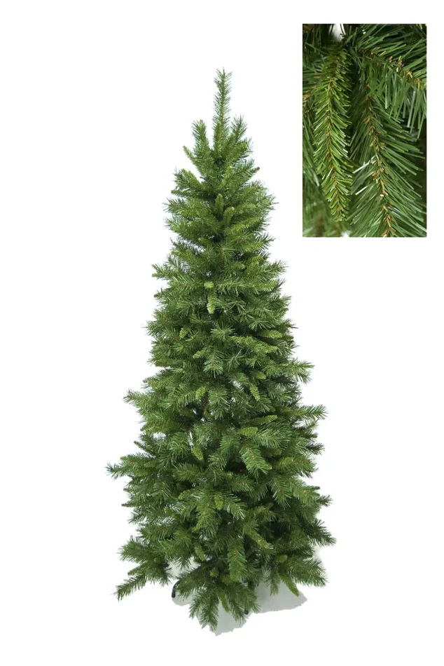Albero di Natale Artificiale H230 cm Abete Mixed Slim 1227 Tips Verde