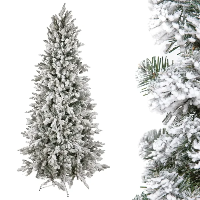 Albero di Natale Artificiale H260 cm Abete Cervino con Neve 1378 Tips Verde Online ora