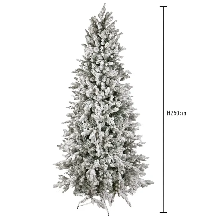 Albero di Natale Artificiale H260 cm Abete Cervino con Neve 1378 Tips Verde Online ora - immagine 2