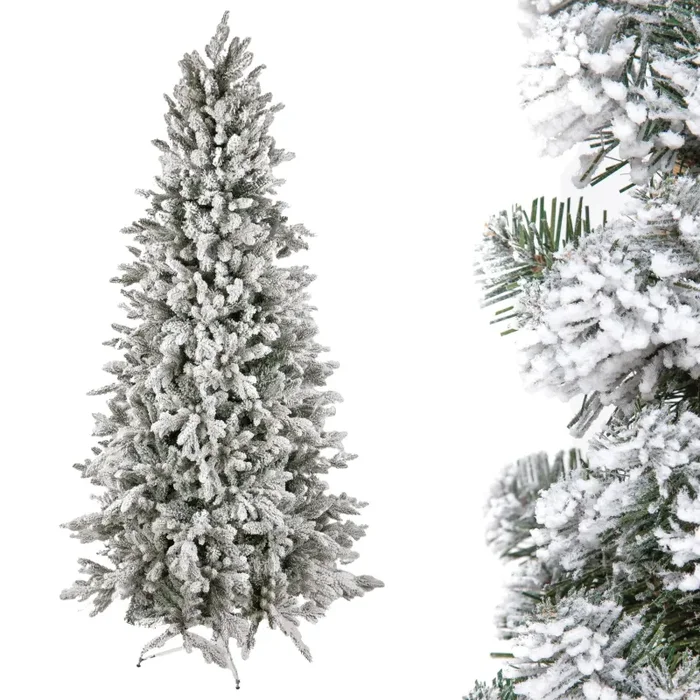 Albero di Natale Artificiale H260 cm Abete Cervino con Neve 1378 Tips Verde Online ora - immagine 3