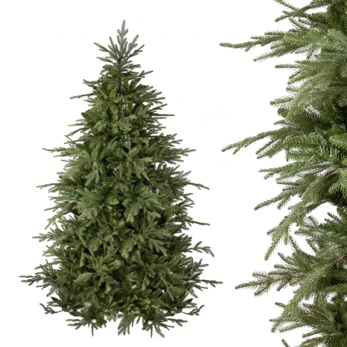 Albero di Natale Artificiale H260 cm Abete Gran Sasso 4681 Tips Verde