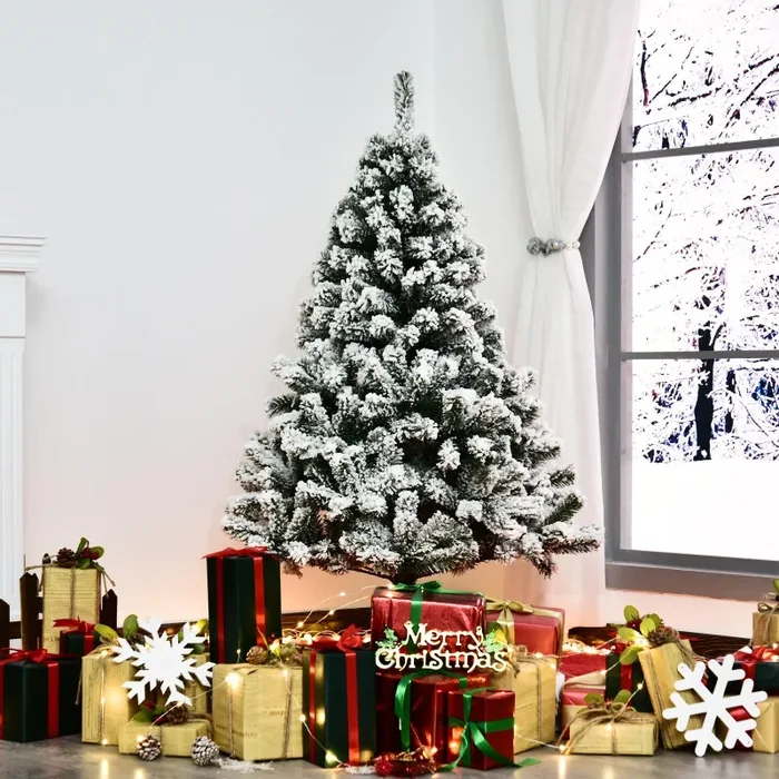 Albero di Natale Artificiale Innevato 140 cm 400 Punte Verde Online ora - immagine 2