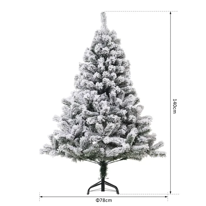 Albero di Natale Artificiale Innevato 140 cm 400 Punte Verde Online ora - immagine 3