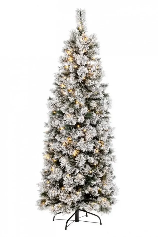 Albero di Natale Artificiale Innevato 180 cm 539 Rami con 210 LED Verde