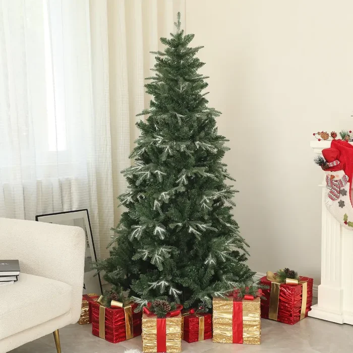 Albero di Natale Artificiale Innevato 180 cm 850 Rami Apertura a Cerniera Verde Online ora - immagine 2