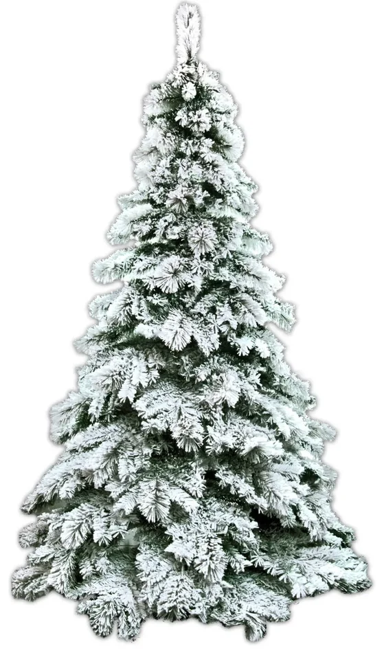 Albero di Natale Artificiale Innevato Apertura Ramo/Ramo Montebianco Verde Varie Misure