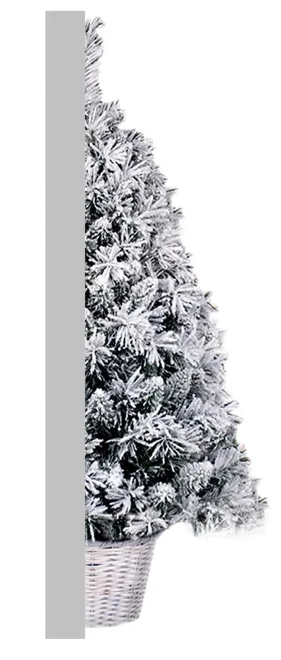 Albero di Natale Artificiale Innevato da Parete Basket Sweden White Varie Misure - immagine 2