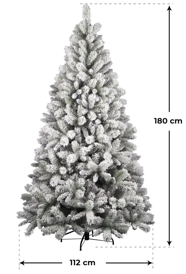 Albero di Natale Artificiale Innevato Verde Varie Misure - immagine 2