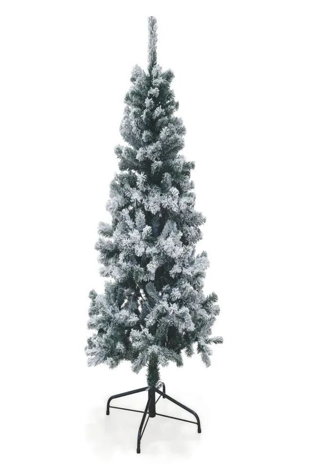Albero di Natale Artificiale Slim Innevato 180 cm 436 Rami Soriani Sestriere Verde