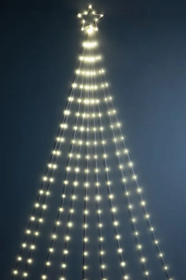 Albero di Natale Composizione Led 240 cm 8 Giochi di Luce da Esterno in Vetro e Plastica In saldo