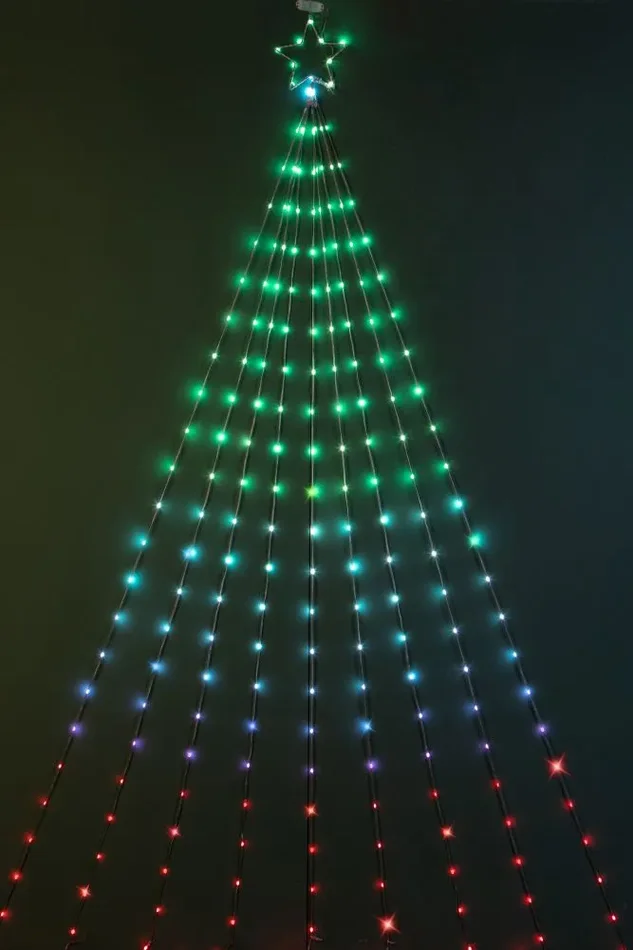 Albero di Natale Composizione Led 360 cm 32 Giochi di Luce da Esterno