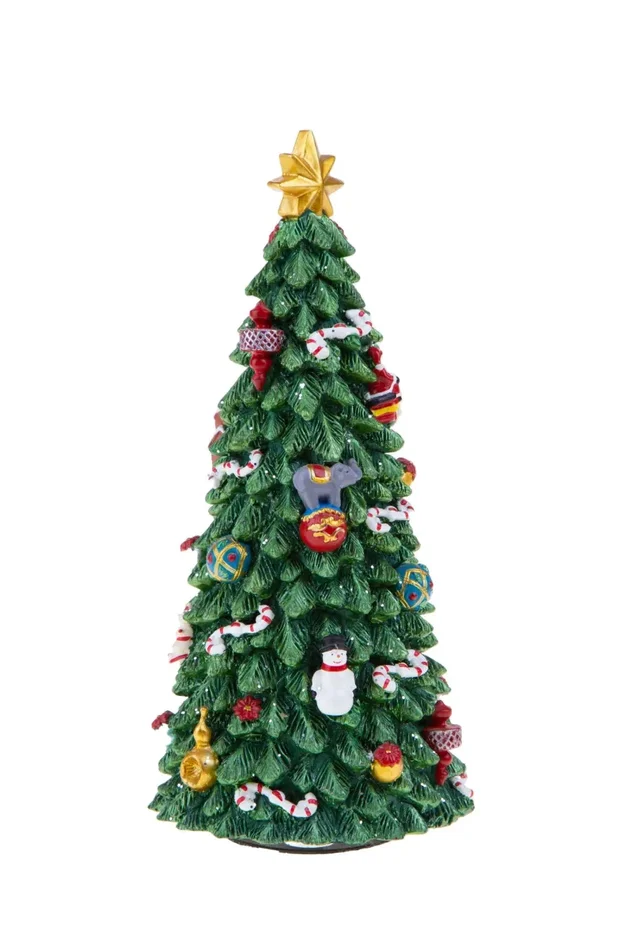 Albero di Natale con musica e movimento 21 cm in Resina - immagine 2