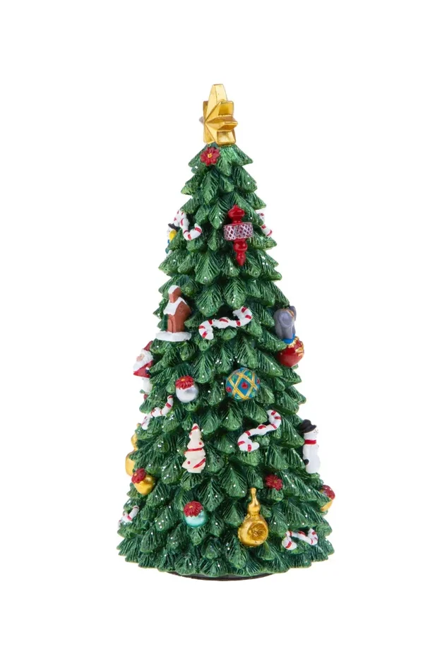 Albero di Natale con musica e movimento 21 cm in Resina - immagine 3